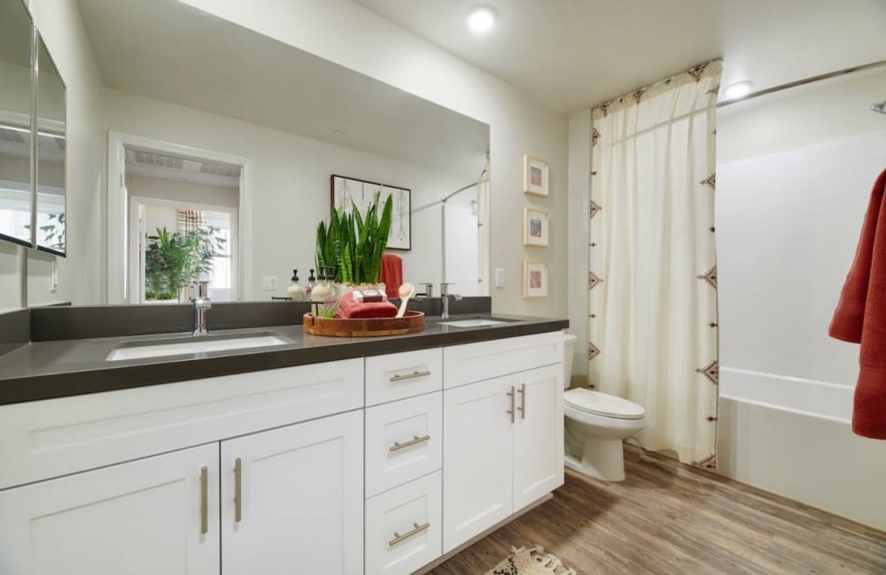 Bathroom atThe Trails at Canyon Crest apartment homes in Riverside, California