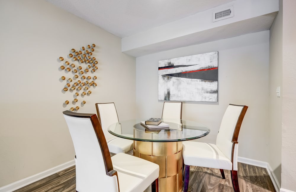 Staged dining room at Hampton Greene Apartment Homes in Columbia, South Carolina