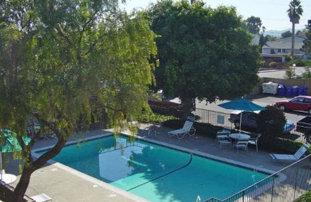 community swimming pool at Montoya Garden in San Pablo, California