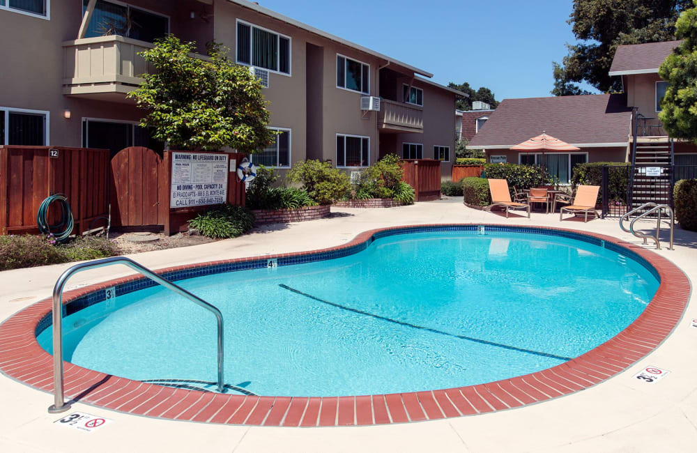 community swimming pool at El Prado in Los Altos, California
