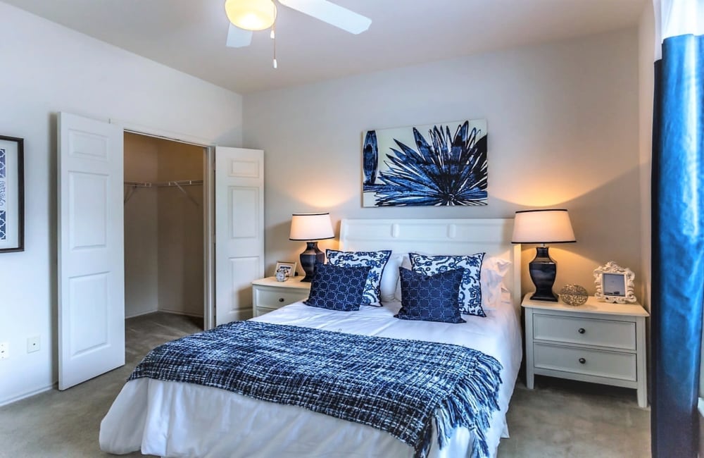 Bedroom at River Walk Apartment Homes in Shreveport, Louisiana