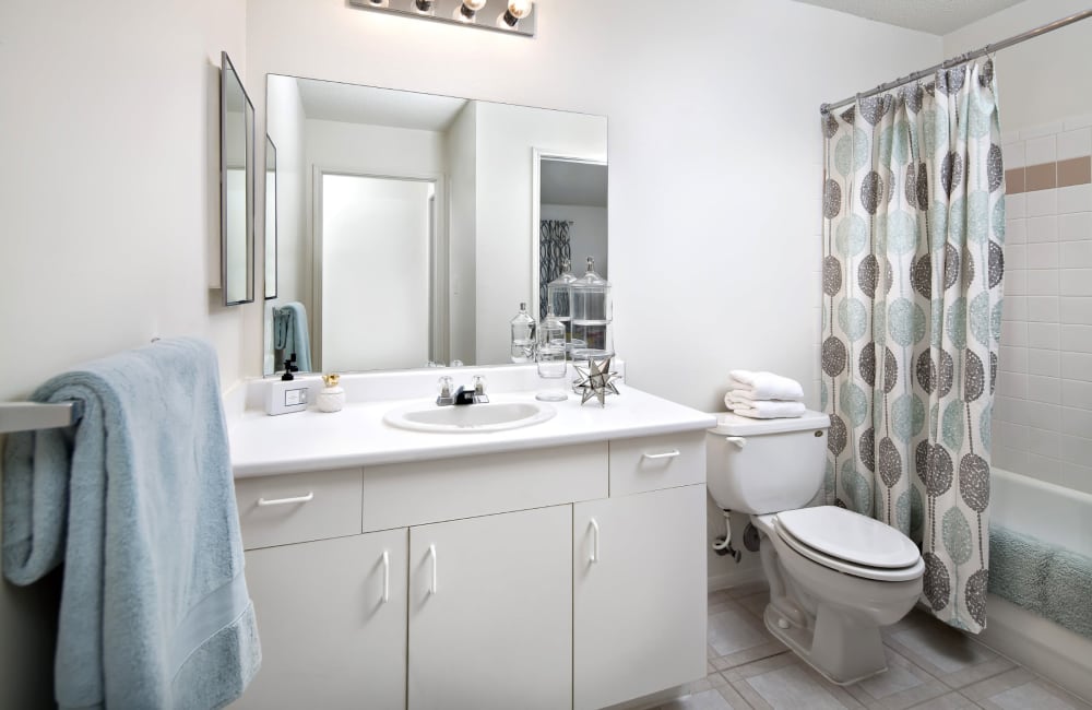 Bathroom atArtisan at Lawrenceville apartment homes in Lawrenceville, New Jersey