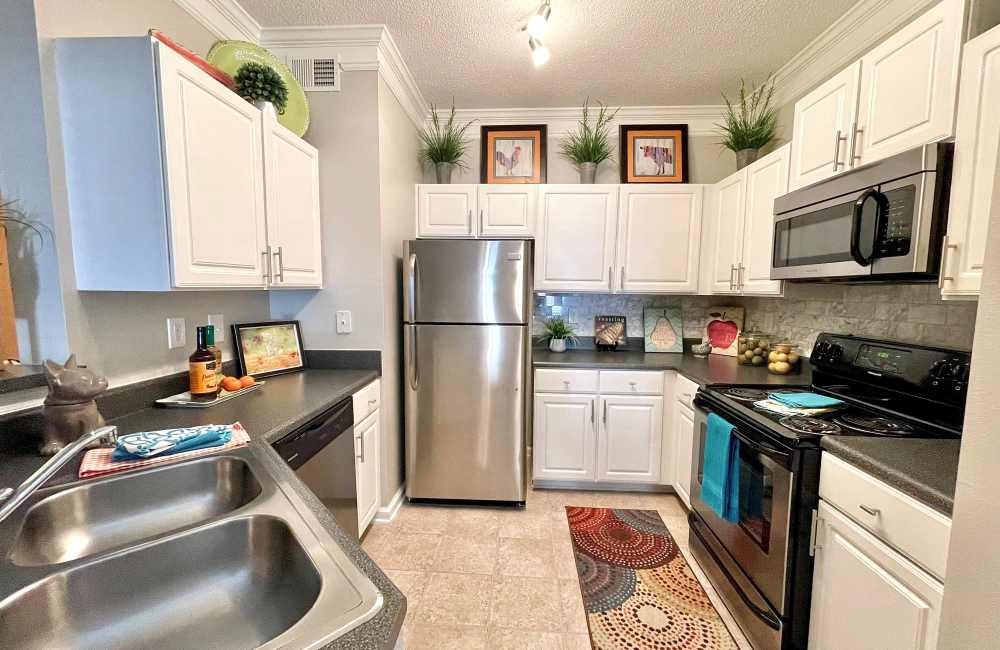 Modern kitchens at The Abbey at Eagles Landing in Stockbridge, Georgia