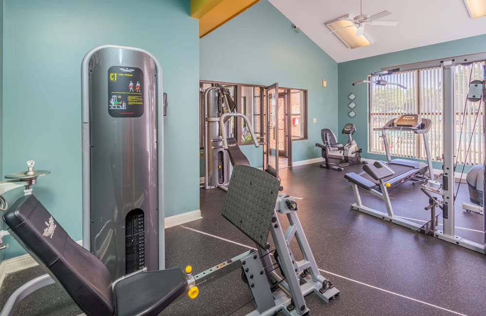 Well equipped fitness Center at Channing in Fayetteville, North Carolina