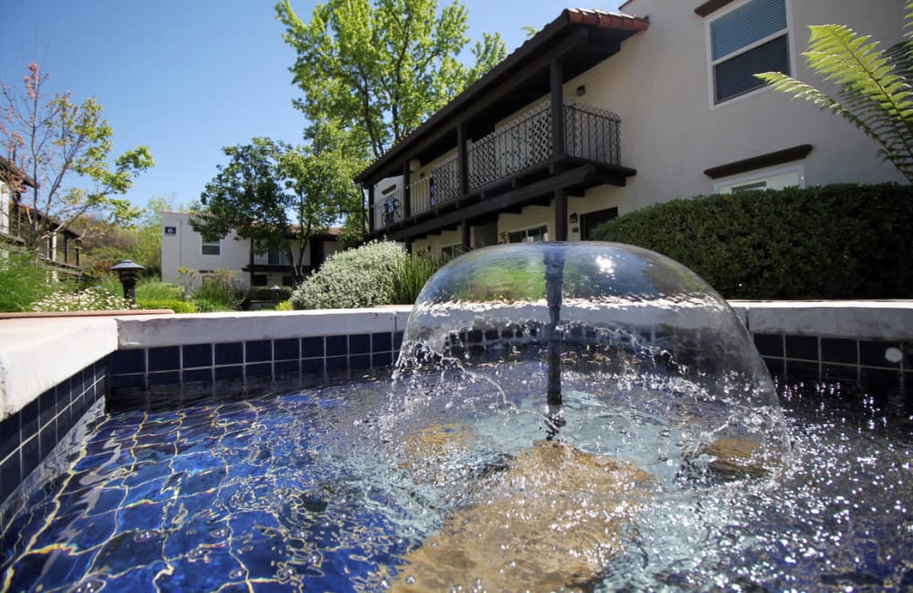 Fountain in front of Montecito Villas in Sacramento, California