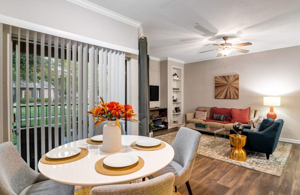 Hard-wood flooring  at Hollister Place Apartments in Houston, Texas