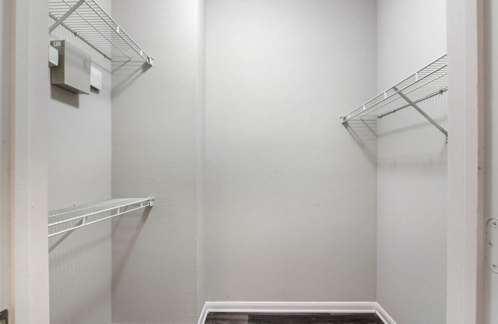 Spacious closets at Hollister Place Apartments in Houston, Texas