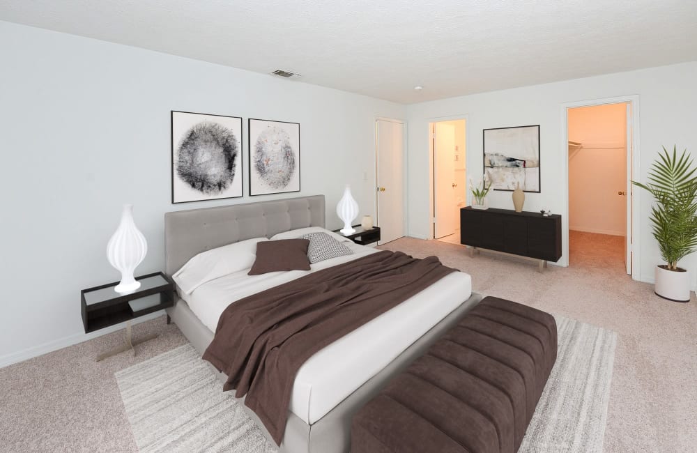 Bright bedroom at Reserve at Lake Pointe Apartments & Townhomes in St Petersburg, Florida
