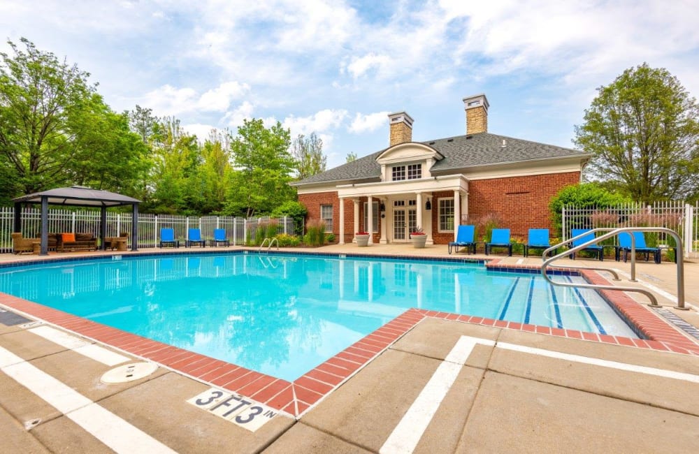 Swimming pool at Christopher Wren Apartments & Townhomes in Wexford, Pennsylvania