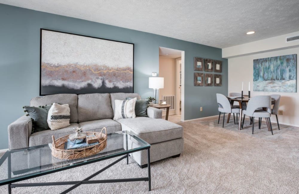 Enjoy Apartments with a spacious Living Room at Hidden Lakes Apartment Homes in Miamisburg, Ohio