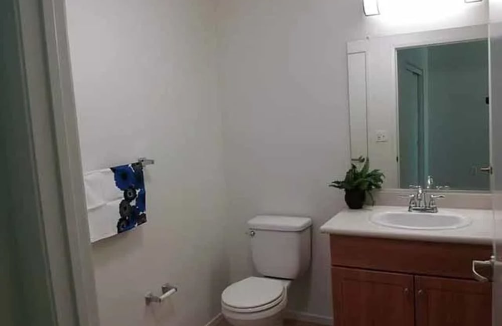 Bathroom at Santa Fe Apartments in Bakersfield, California