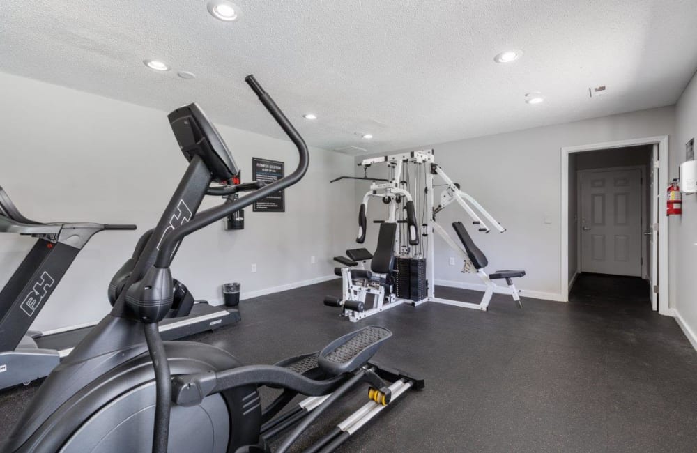 Well equipped fitness center at Gable Oaks Apartment Homes in Rock Hill, South Carolina