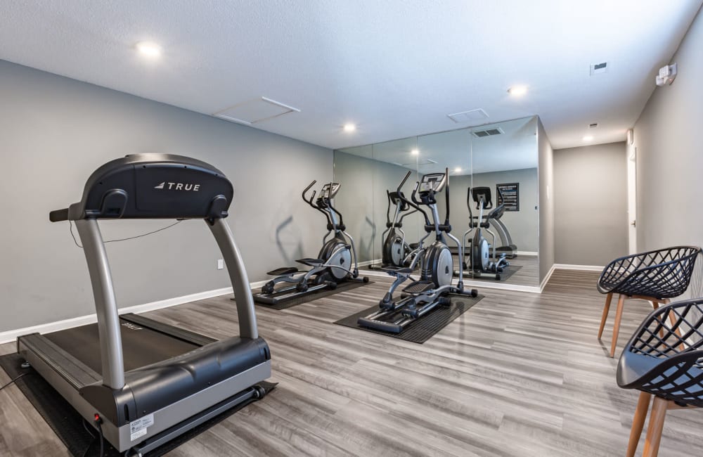 Updated fitness center at Parkway Station Apartment Homes in Concord, North Carolina