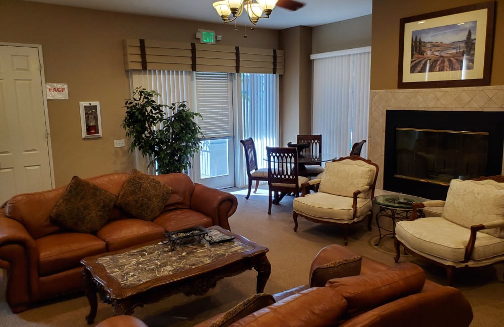 Clubhouse lounge at Villas on the Green in Palm Desert, California