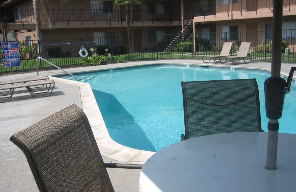 Swimming pool at Terrace Oak in Colton, California