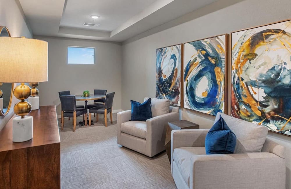 Living room at The Preserve at Gateway in Forney, Texas