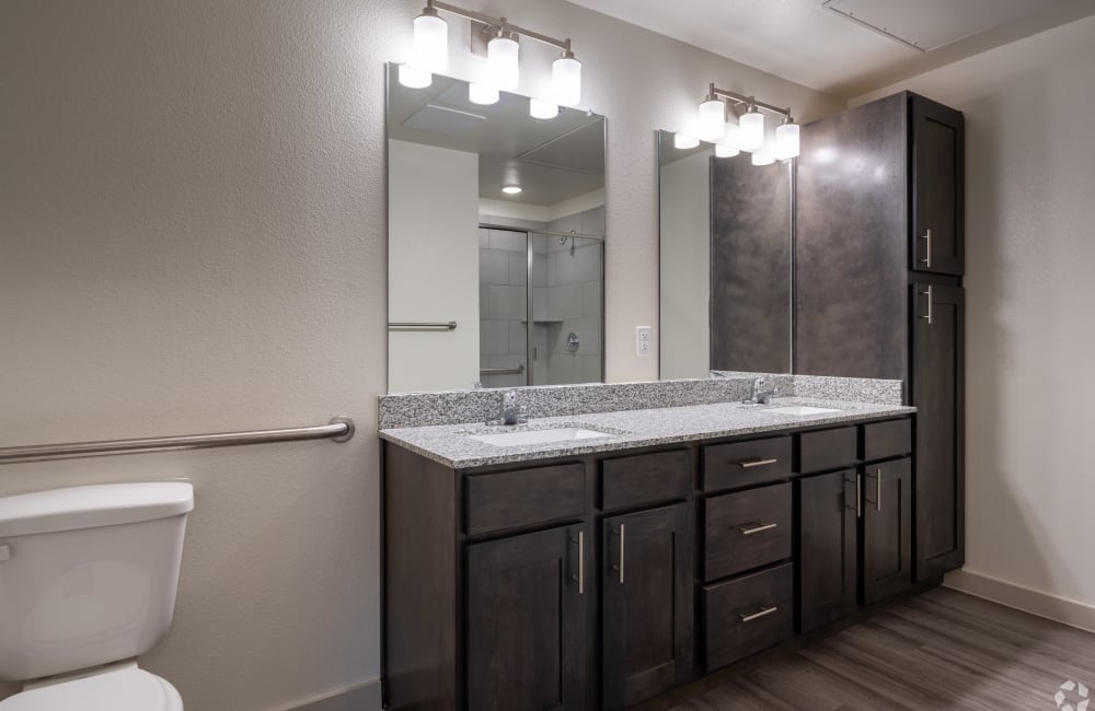 Bathroom with quality countertop at The Preserve at Willow Park in Willow Park, Texas