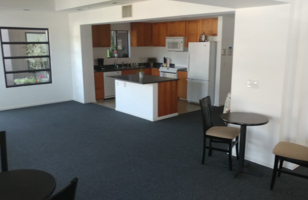 Community room at Laguna Senior in Los Angeles, California