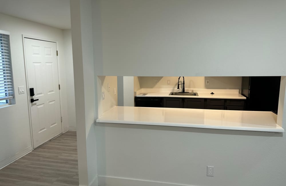 Kitchen with spacious counter at The Ridge in Vancouver, Washington