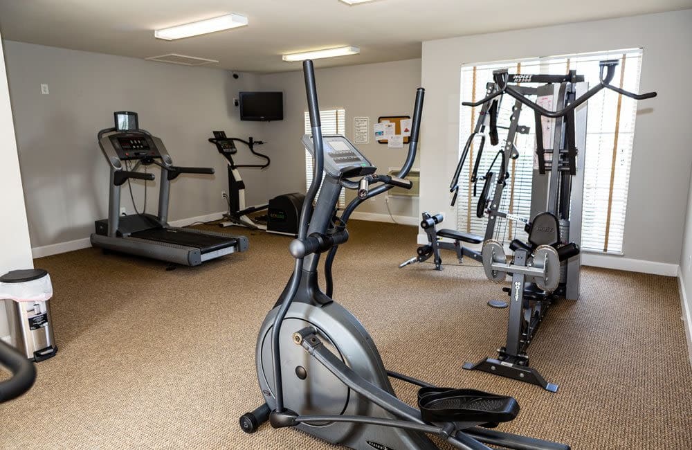 Fitness center at Addison Place in Crestview, Florida