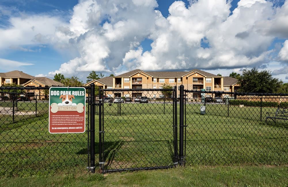 Dog park at Addison Place in Crestview, Florida