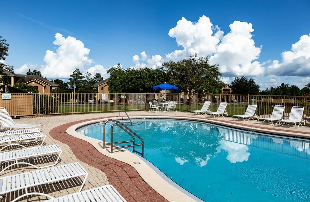 Resort style pool at Addison Place in Crestview, FloridaClubhouse at 
