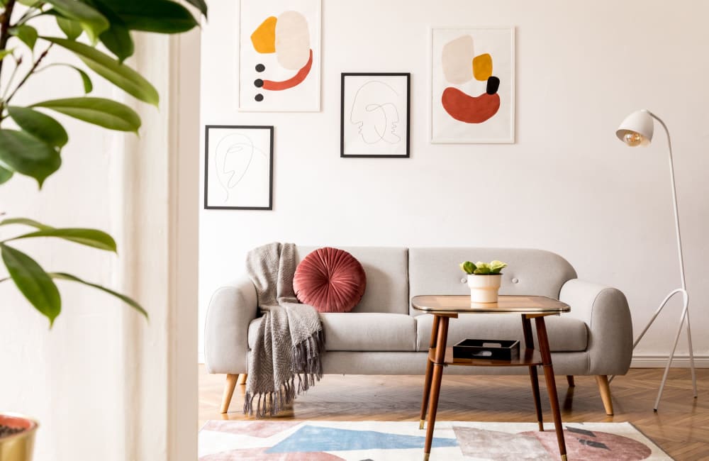 Living room at Curtis Johnson in Los Angeles, California