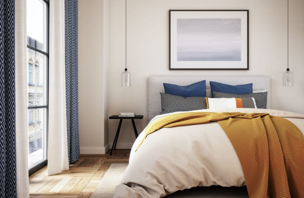 Cozy bedroom at Curtis Johnson in Los Angeles, California