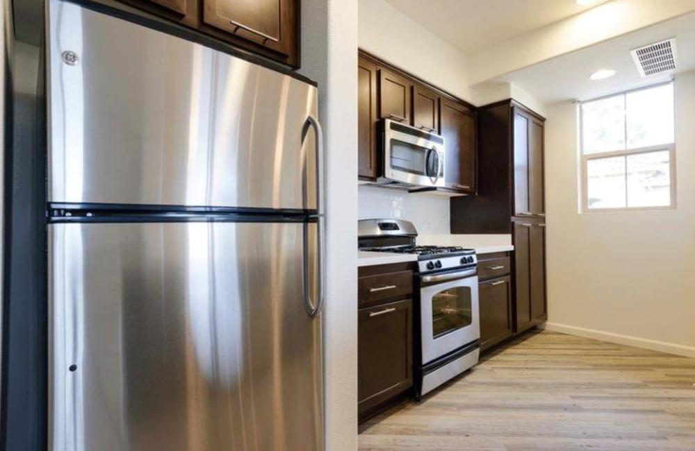 stainless steel appliances at Solterra in San Diego, California