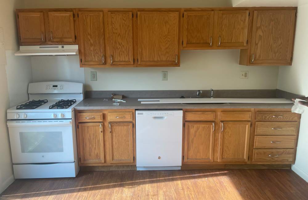 Kitchen in unit of Timbercroft in Owings Mills, Maryland