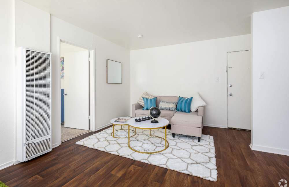 spacious living room at Academy Lane Apartment Homes in Davis, California