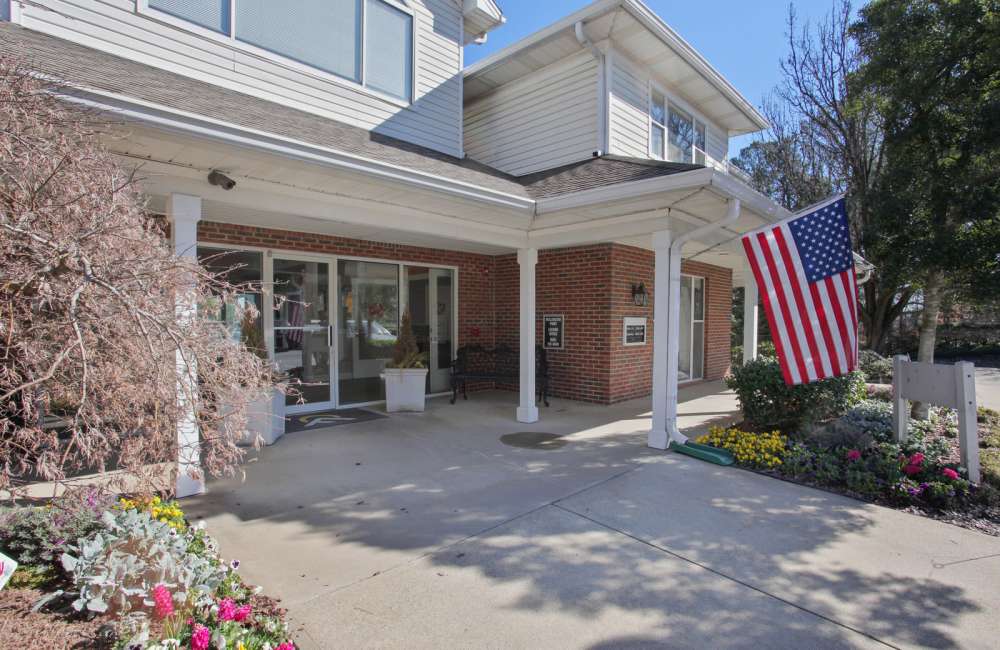 Main entrance and leasing office at Wellington Point in Atlanta, Georgia