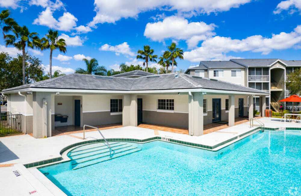 Outdoor swimming pool at Cypress Trace in Brandon, Florida