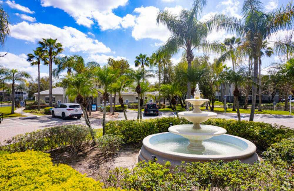 Fountain outside of Cypress Trace in Brandon, Florida