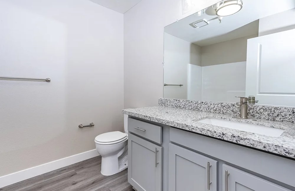 Bathroom at Gateway Apartments in San Leandro, California