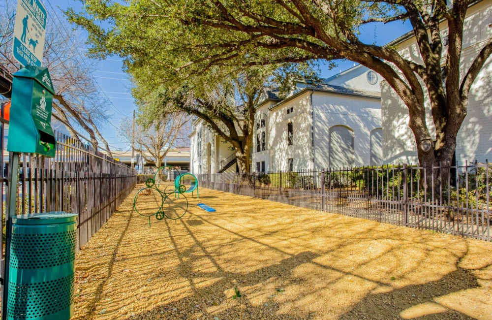 Dog park at Verlaine on the Parkway in Dallas, Texas, 