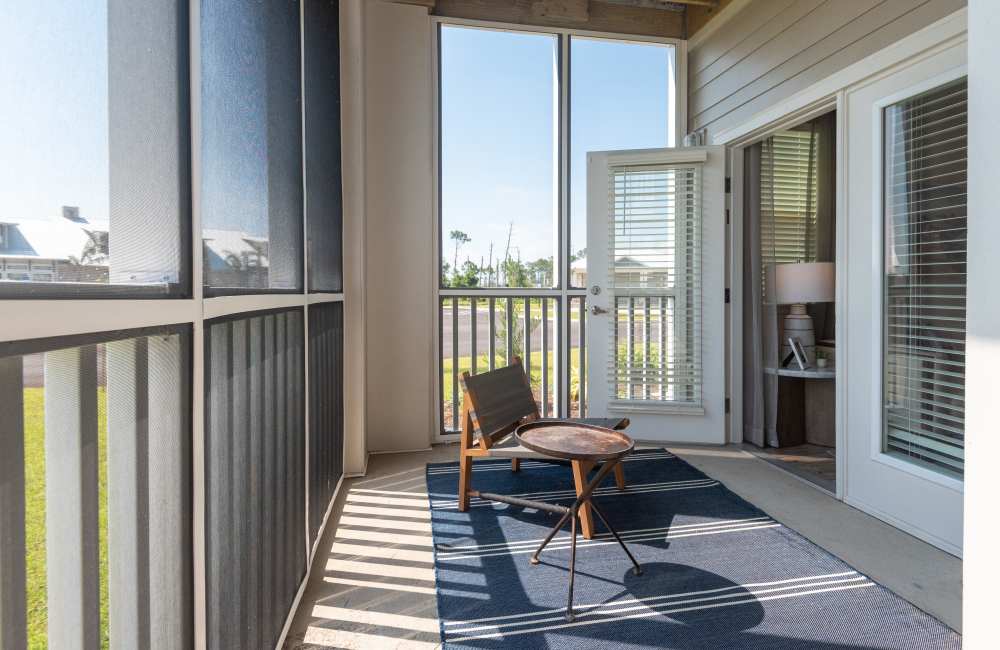 Patio with a beautiful view at Mexico Beach Crossings in Mexico Beach, Florida
