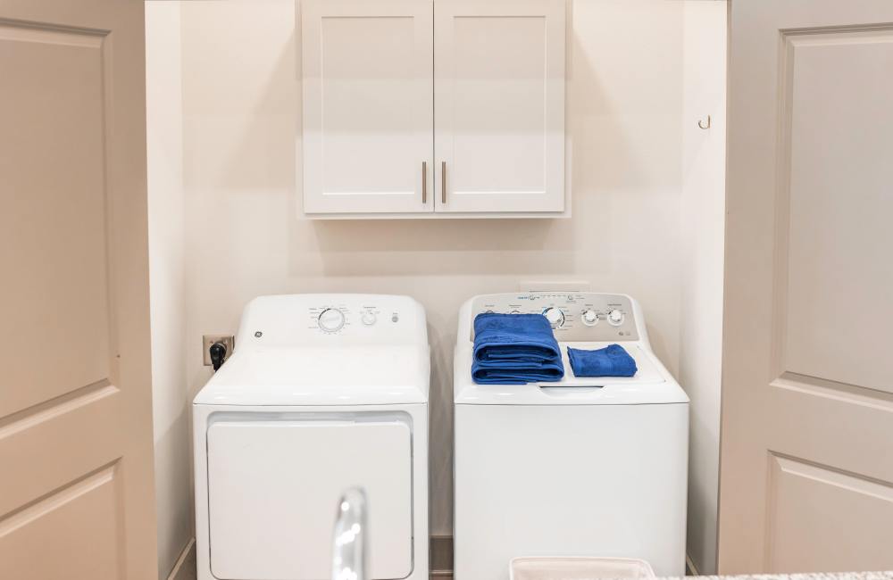 Washer and dryer at The Waters at McGowin in Mobile, Alabama