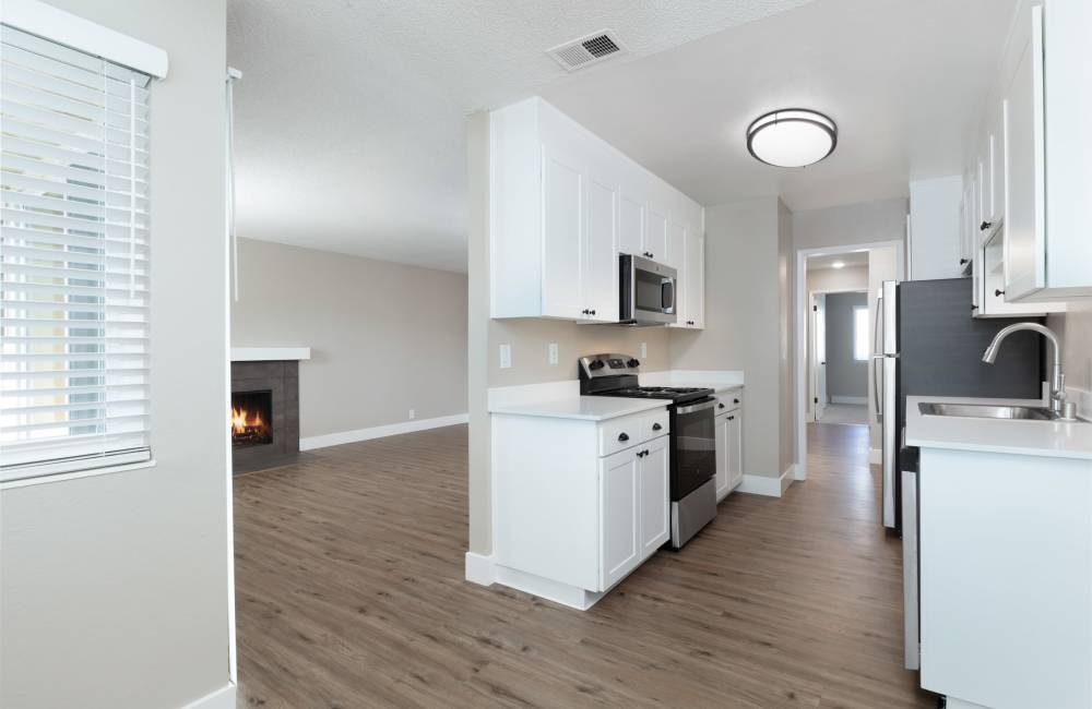 Kitchen and Dining room at Creekside Terrace in Castro Valley, California