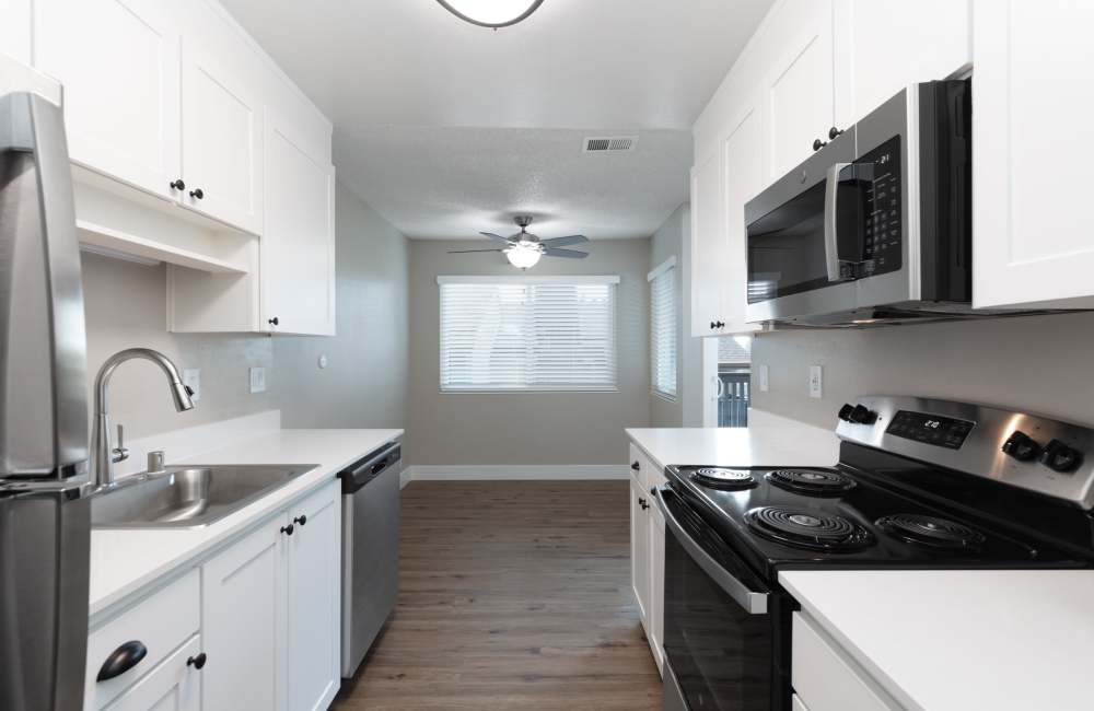 Kitchen and Dining room at Creekside Terrace in Castro Valley, California
