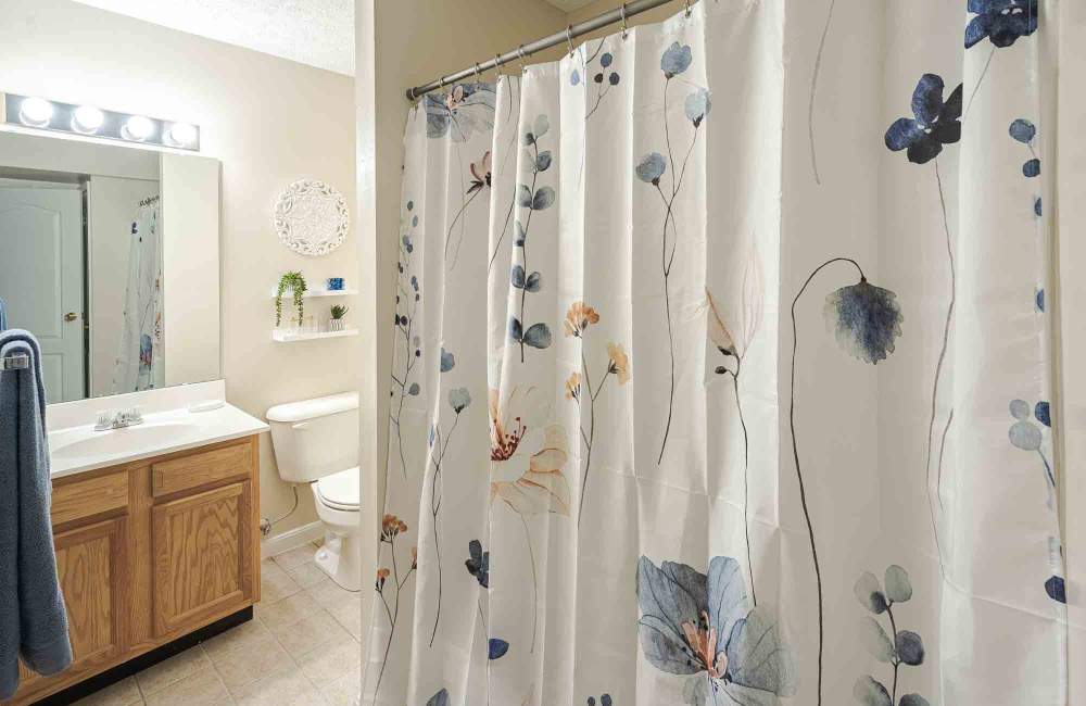 Apartment bathroom at Reserve at Ft. Mitchell Apartments in Ft. Mitchell, Kentucky