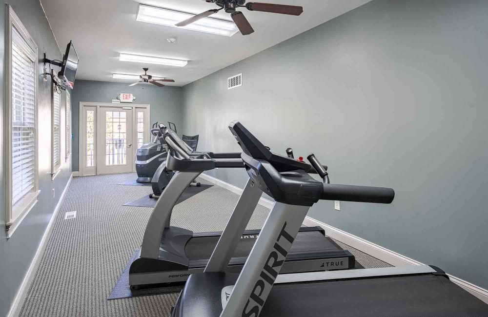 Fitness center at Reserve at Ft. Mitchell Apartments in Ft. Mitchell, Kentucky