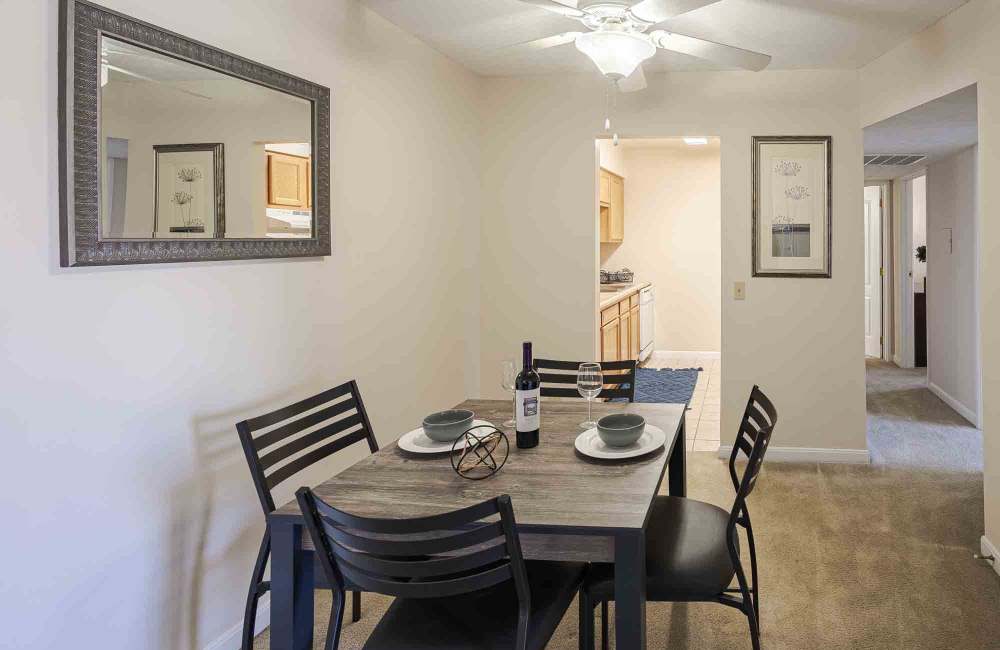 Dining area in a home at Reserve at Ft. Mitchell Apartments in Ft. Mitchell, Kentucky