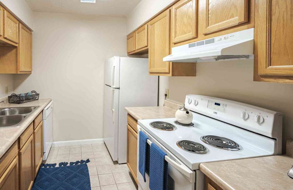 Kitchen at Reserve at Ft. Mitchell Apartments in Ft. Mitchell, Kentucky