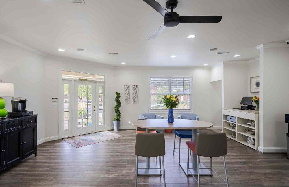 Inside the clubhouse at Four Seasons Apartments in Erlanger, Kentucky