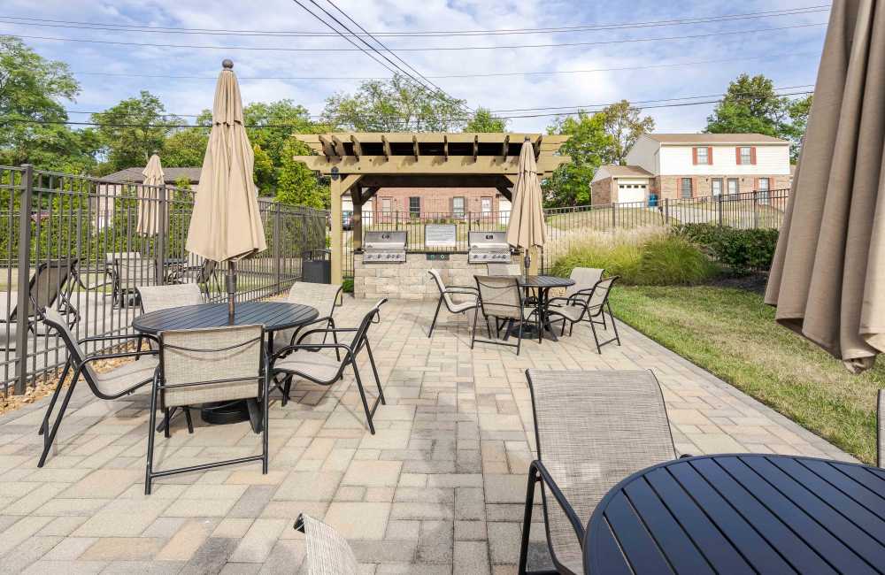 Grilling station at Four Seasons Apartments in Erlanger, Kentucky