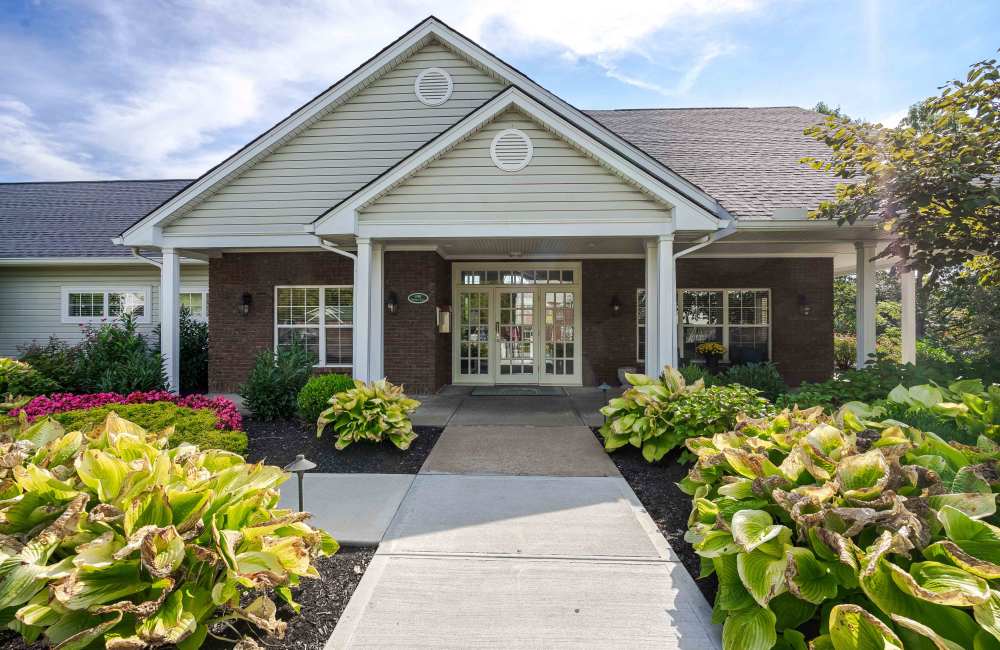 Outside the clubhouse at Charleston Pines Apartment Homes in Florence, Kentucky