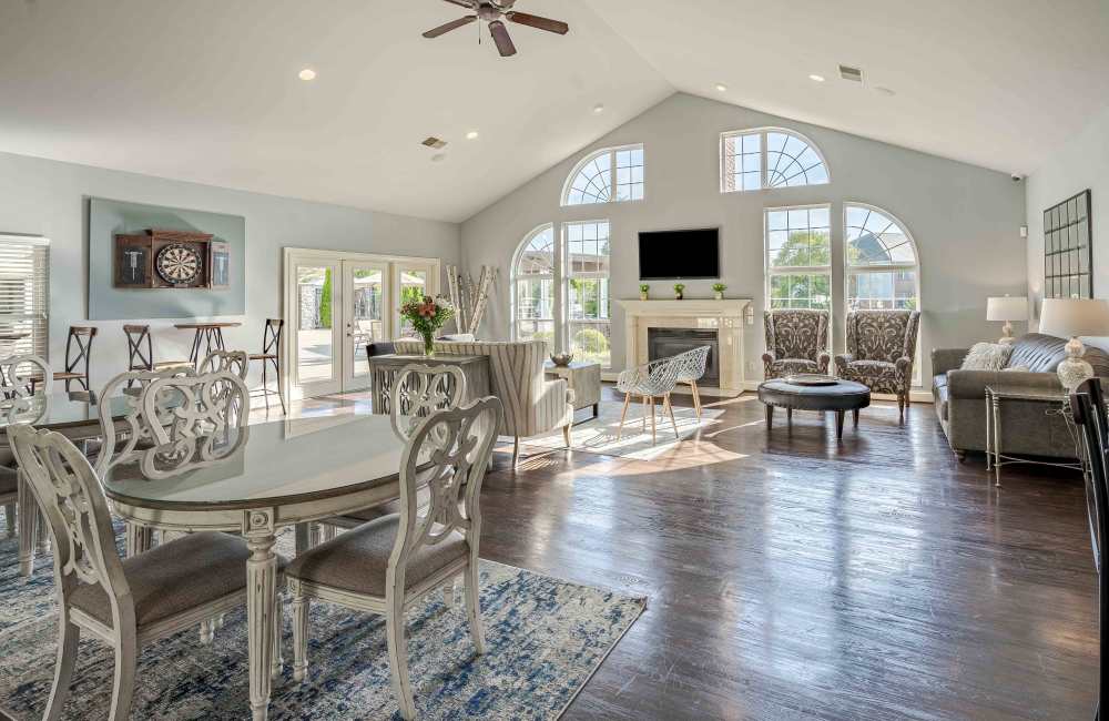 Vaulted ceilings in the clubhouse at Charleston Pines Apartment Homes in Florence, Kentucky