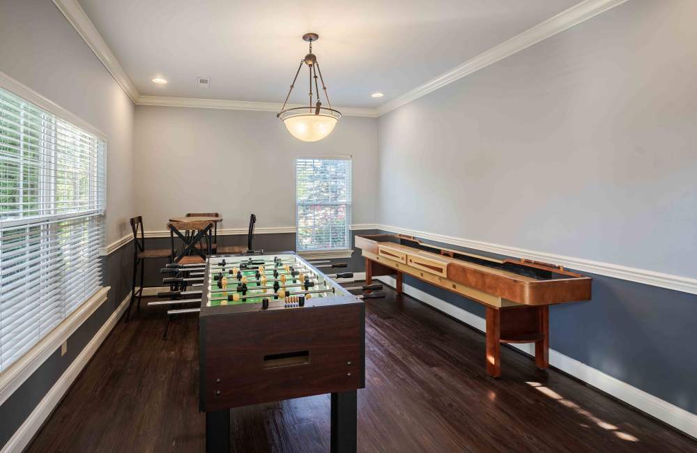 Foosball table in the clubhouse at Charleston Pines Apartment Homes in Florence, Kentucky