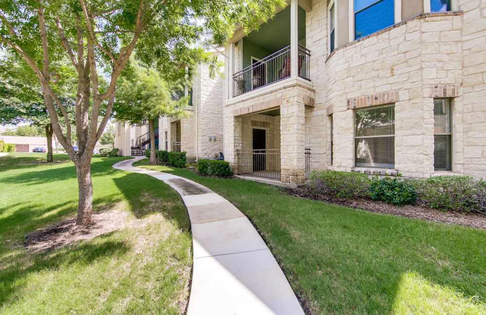 Lots of grass and walking paths around The Forum at Grand Prairie in Grand Prairie, Texas, 
